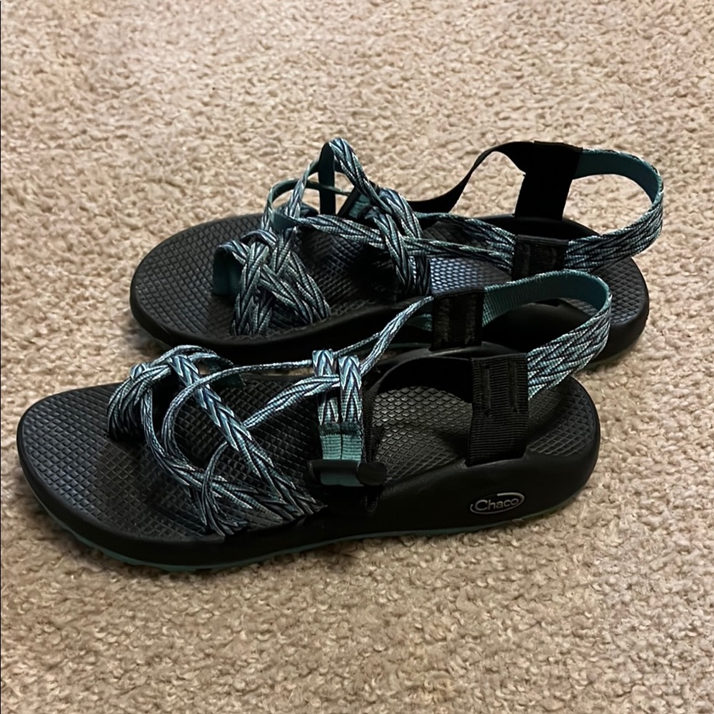 Zx2 cloud teal chevron chacos
